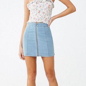 Forever 21 Denim Mini Skirt Size Large